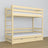 Bunk Bed with Mattress Drawer Clear Pine Wooden – Solid Wood, Scandi Style