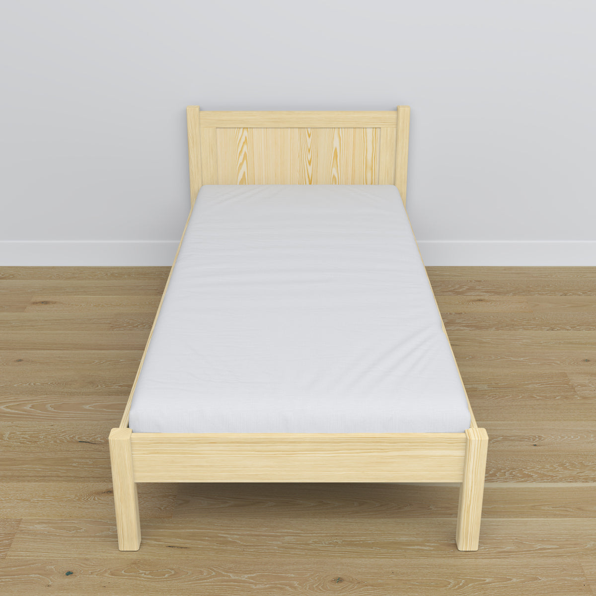 Clear pine bed made of wood – dimensions and diagram, Nizio Home