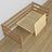 Sofa bed oak natural oak – view from the headboard, children’s room