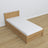 Oak bed with drawer natural oak – dimensions and diagram, Nizio Home