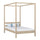 Oak canopy bed bleached oak – child’s room, Scandinavian style, Nizio