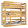 Triple bunk bed wooden natural pine – three sleeping places, scandi children’s room