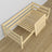 Sofa bed wooden clear pine – view from the headboard, children’s room