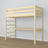 Clear Pine Wooden Loft Bed with Desk – Frame and Slats, Nizio
