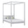 Wooden grey canopy bed – child’s room, Scandinavian style, Nizio