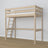Bleached Oak Loft Bed – Free Space Under the Sleeping Area, Nizio