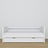 White sofa bed with mattress drawer made of wood – dimensions, Nizio