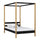 Wooden black-oak canopy bed – child’s room, Scandinavian style, Nizio