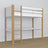 Loft bed with desk white/oak wooden – dimensions, Nizio Home