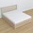 Double bed black with oak and drawer in bedroom – Scandinavian arrangement
