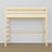 Loft bed clear pine wooden – top view of the sleeping area