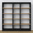 Bookcase wooden black-oak in the living room – Scandinavian arrangement, Nizio