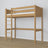 Loft bed natural oak in children’s room – scandi arrangement, oak