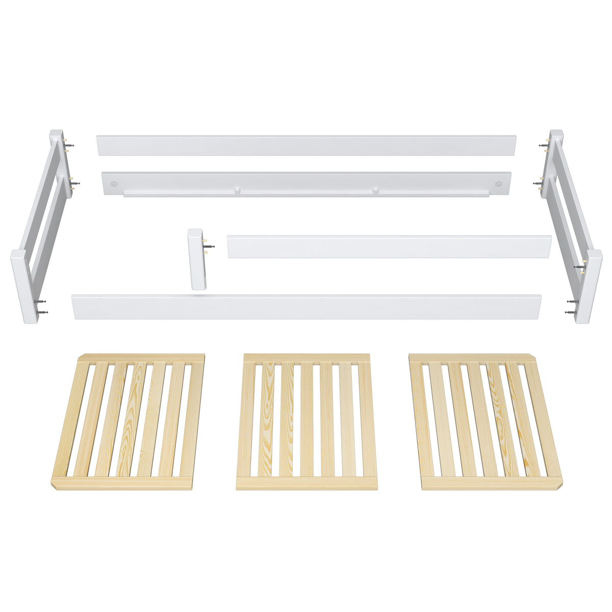 Low Bed Natural Oak – Oak Legs and Base, Close-up