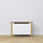 Chest wooden white with oak – storage and seating, Scandinavian style by Nizio
