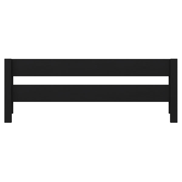 Safety rail black – wooden, front view, Nizio Home