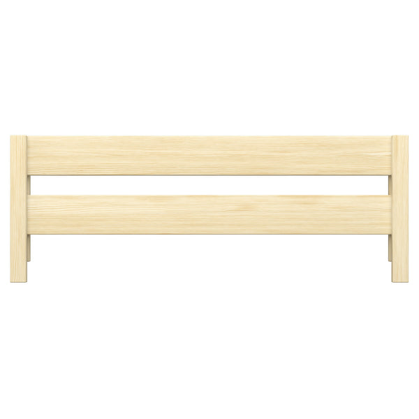 Safety rail clear pine – wooden, front view, Nizio Home
