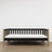 Sofa bed wooden black with oak – view from the headboard, children’s room