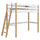 White and Oak Wooden Loft Bed – Children’s Room, Solid Wood, Scandi Style
