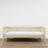 Sofa bed wooden clear pine – side view, shape and proportions of the furniture