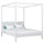 Double bed with canopy N02 wooden in custom RAL/NCS color – solid wood, Nizio