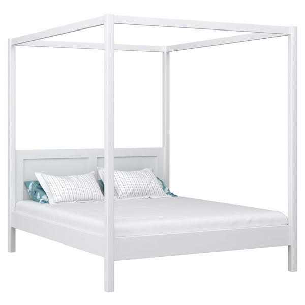 Double bed with canopy N02 wooden in custom RAL/NCS color – solid wood, Nizio