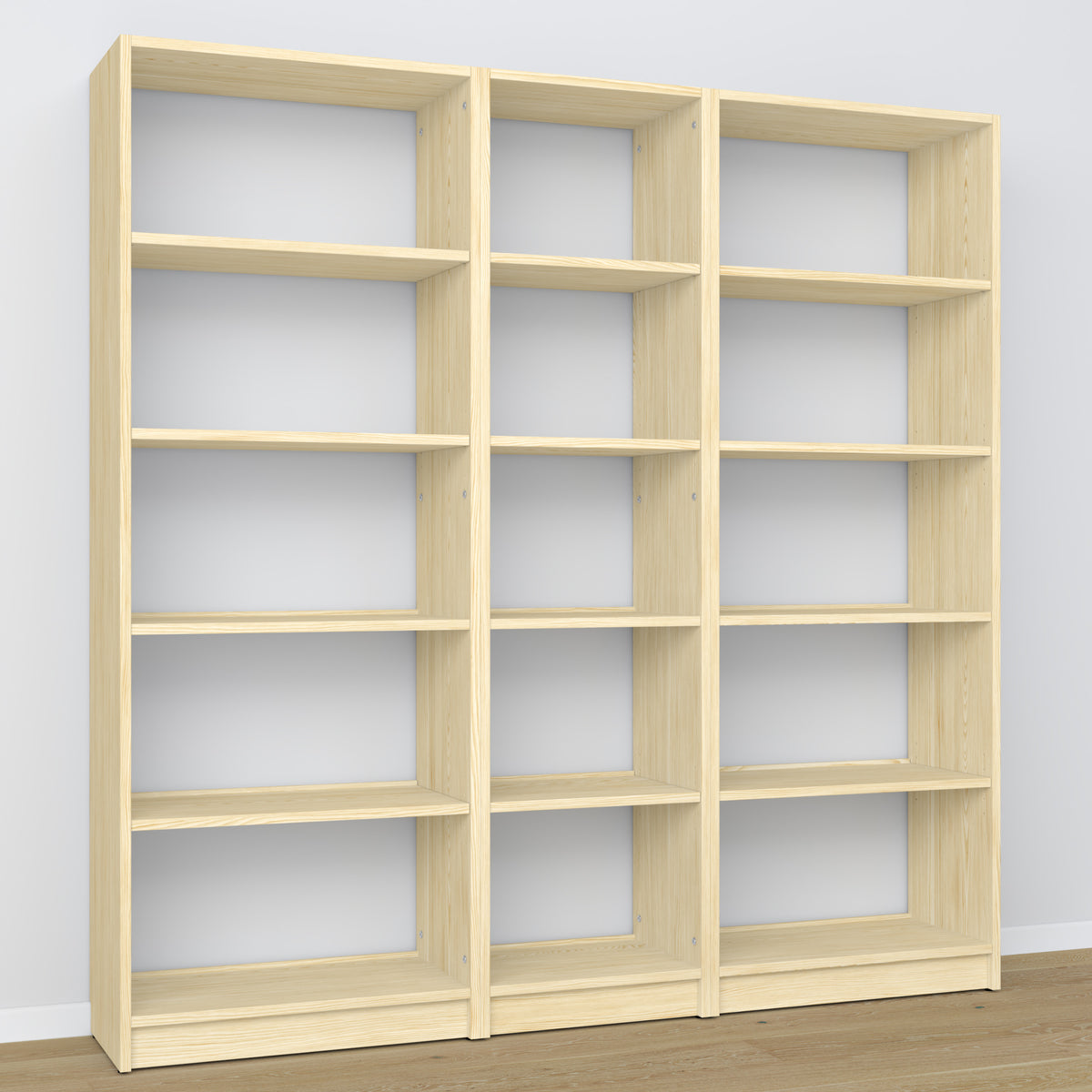 Bookcase wooden clear pine – dimensions and diagram, Nizio Home