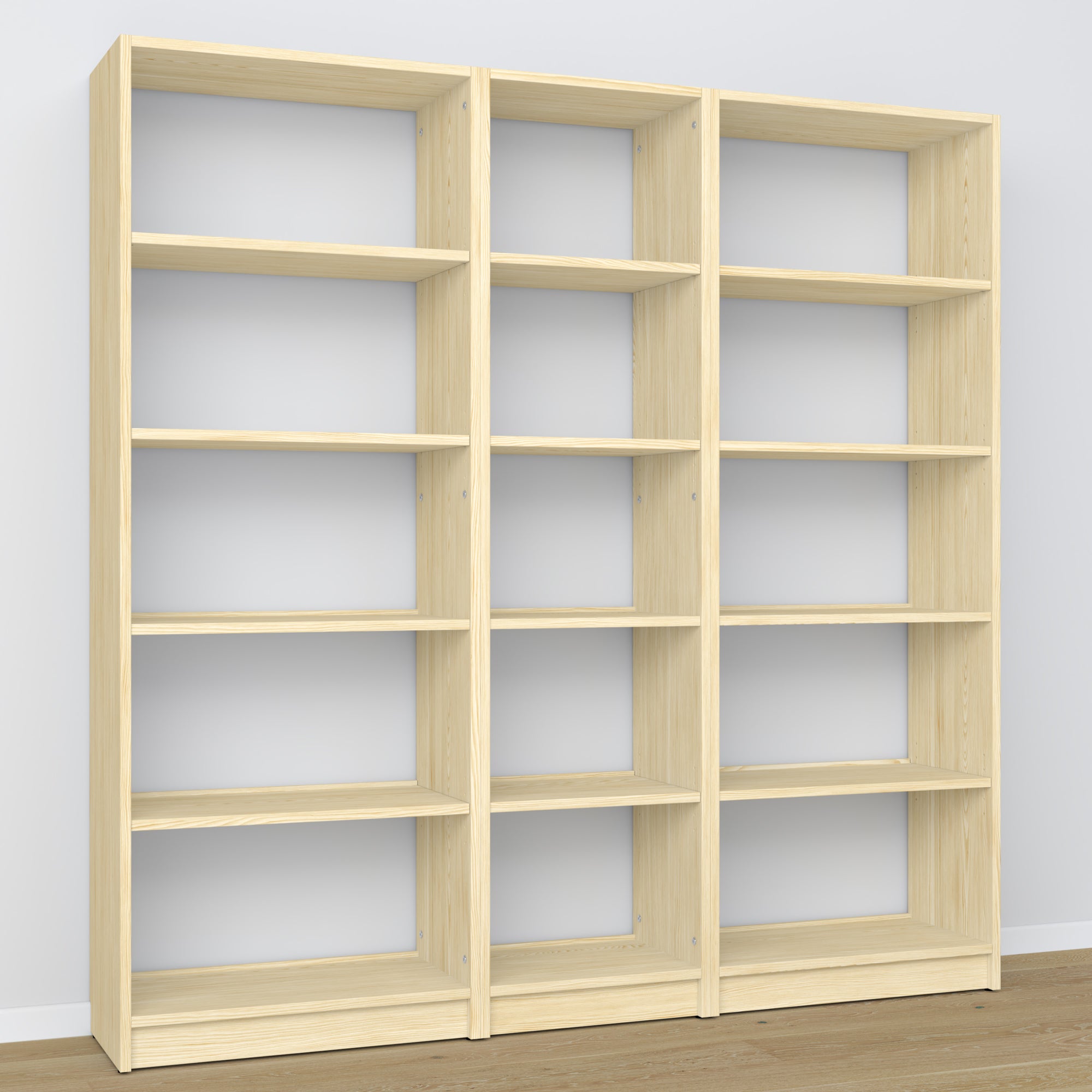 Bookcase wooden clear pine – dimensions and diagram, Nizio Home