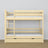 Clear Pine Wooden Bunk Bed with Drawer – Scandinavian Design, Nizio