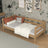 Sofa bed natural oak in a children’s room – scandi arrangement, oak