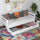 Wooden sofa bed with drawer white – child’s room, scandi style Nizio