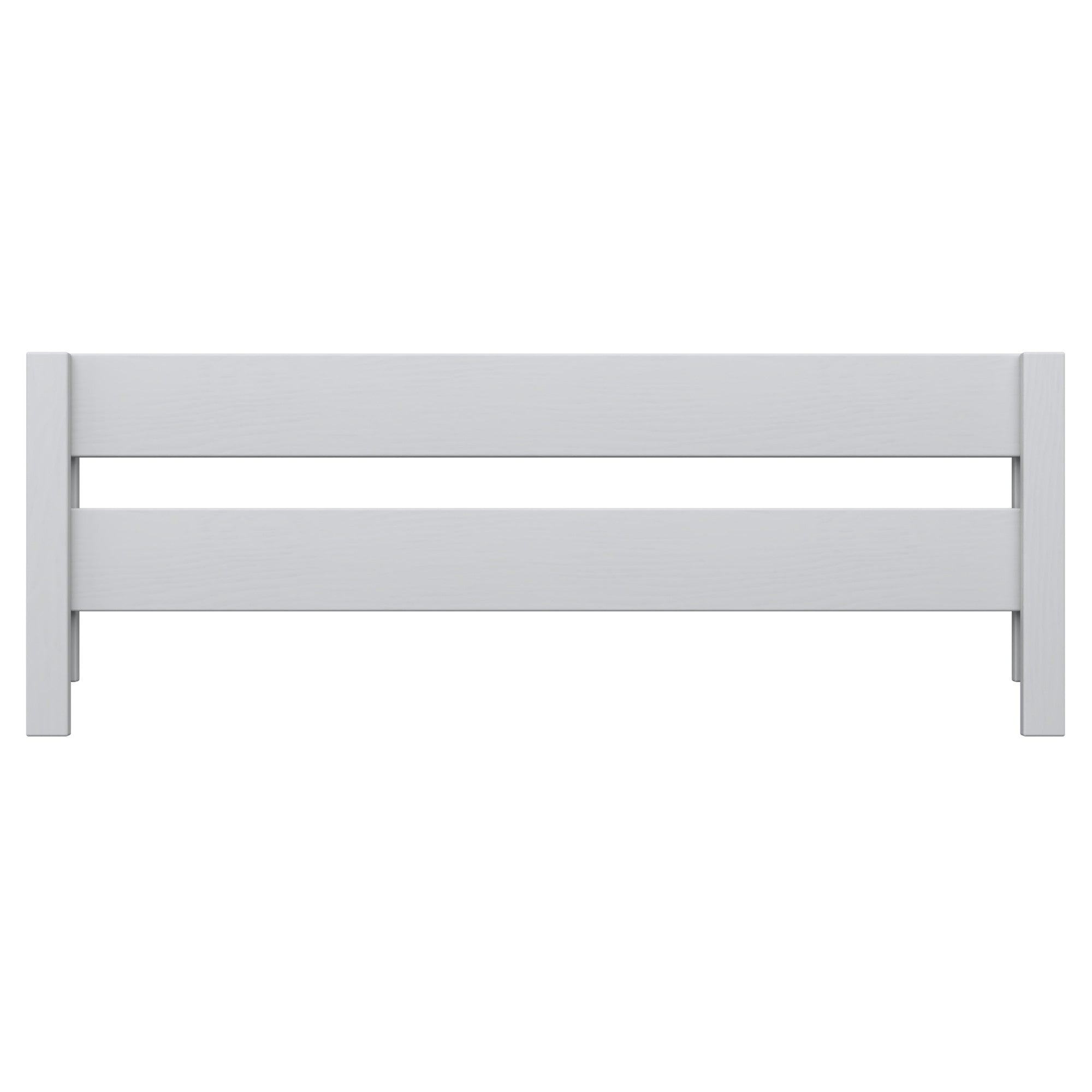 Fall protection rail grey mounted on the bed – close-up