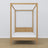 Oak canopy bed natural oak – close-up of canopy and headboard