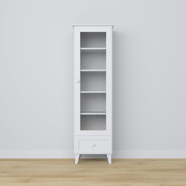 display cabinet 1S 57 Scandi wooden in custom RAL/NCS color – solid wood, Nizio