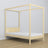 Clear pine canopy bed – decorative wooden frame, safe for children