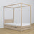 Oak canopy bed bleached oak in a child’s room – scandi arrangement