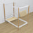 Bed white/oak canopy bed in children’s room – scandi arrangement