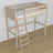 Loft bed bleached oak oak – top view of the sleeping area