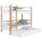 White and Oak Wooden Bunk Bed with Mattress Drawer – Scandi Children’s Room