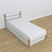 Bed with mattress drawer white-oak made of wood – dimensions, Nizio