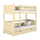 Clear Pine Wooden Bunk Bed with Drawer – Children’s Room, Solid Wood, Scandi
