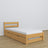 Wooden bed with mattress drawer natural pine – child’s room arrangement