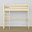 Loft bed clear pine – wooden ladder and safety rail, Nizio Home