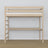 Loft bed bleached oak oak – top view of the sleeping area, Nizio