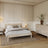 Double bed bleached oak – oak headboard, close-up of wood quality