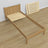 Oak bed with drawer natural oak – headboard, close-up of wood quality
