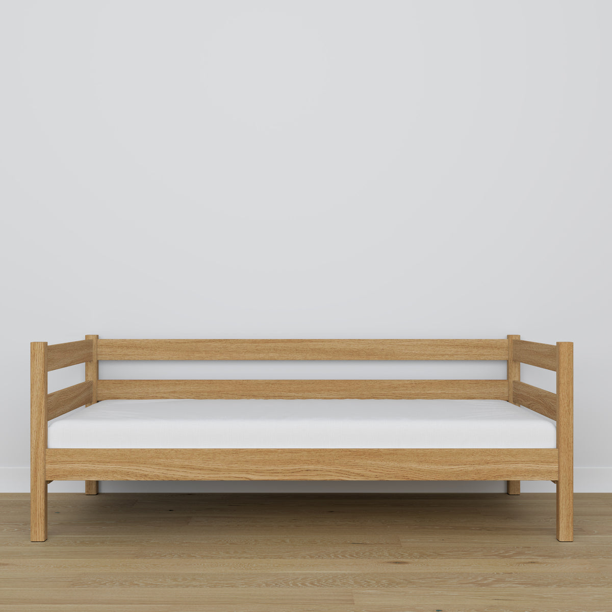Sofa bed oak natural oak – wood details and joints, Nizio Home