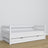 Sofa bed white – wooden details, high quality Nizio