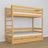 Bunk Bed with Mattress Drawer Natural Pine Wooden – Solid Wood, Scandi Style