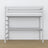 Grey Wooden Loft Bed with Desk – Frame and Slats, Nizio